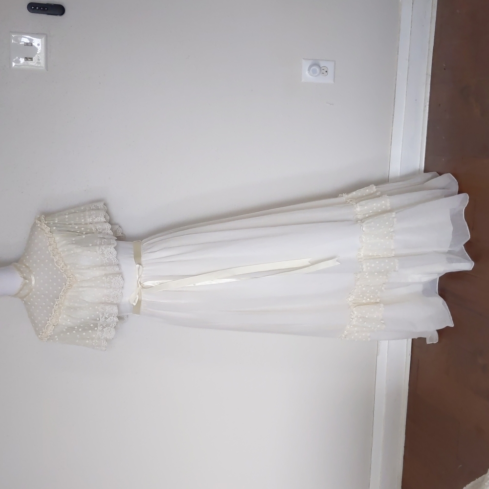 Vintage Candi Jones California Boho Victorian Style Prairie Maxi Dress